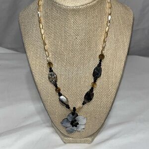 925 silver floral necklace